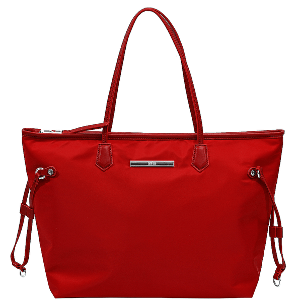 Bolsa Shopper Universitária Com Detalhes Laterais Nylon Vermelho Chilli