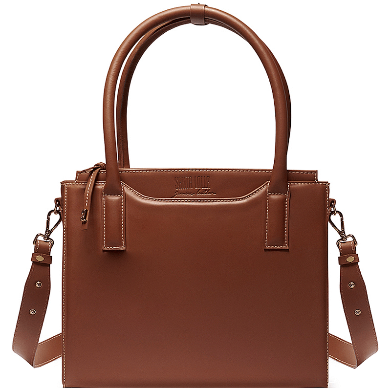 Bolsa Tote Couro Alça Transversal - Linha Genuine Leather