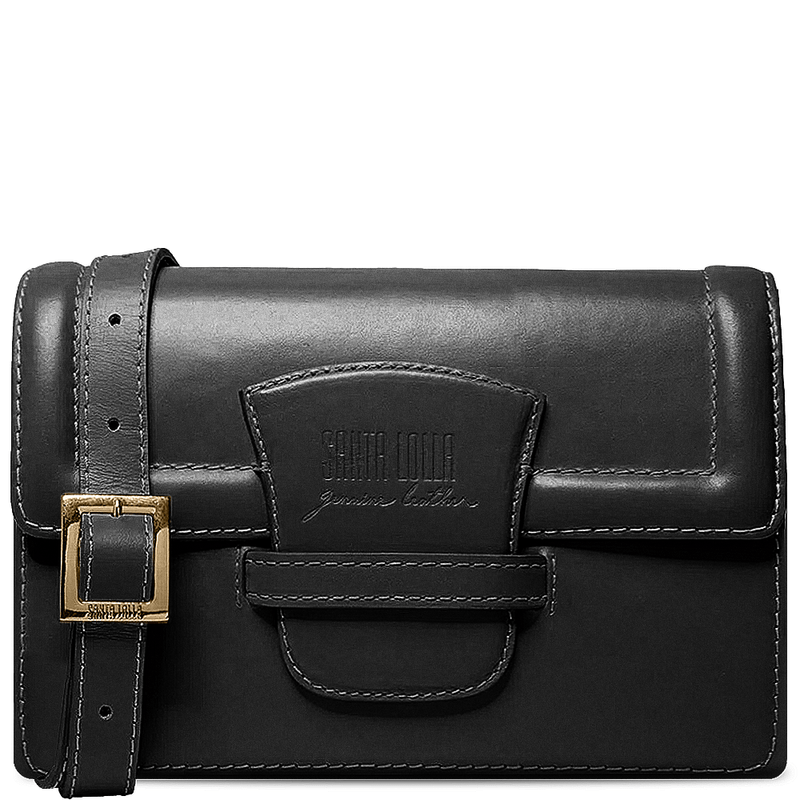 Bolsa Transversal Marrom Couro Pequena - Linha Genuine Leather