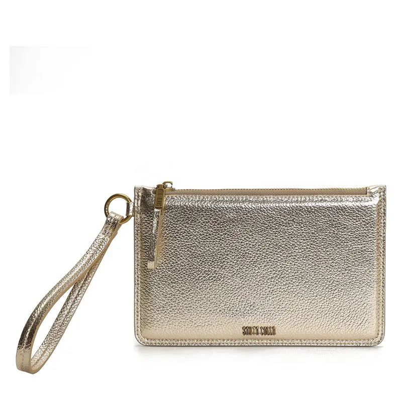 Clutch Material Metalizado Ouro Light