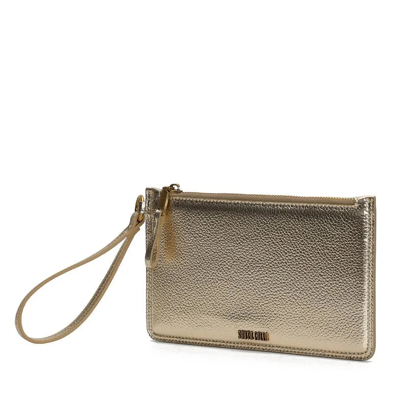 Clutch Material Metalizado Ouro Light