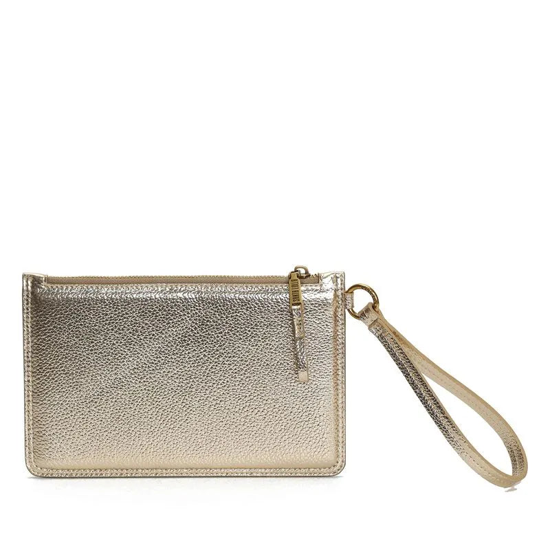 Clutch Material Metalizado Ouro Light