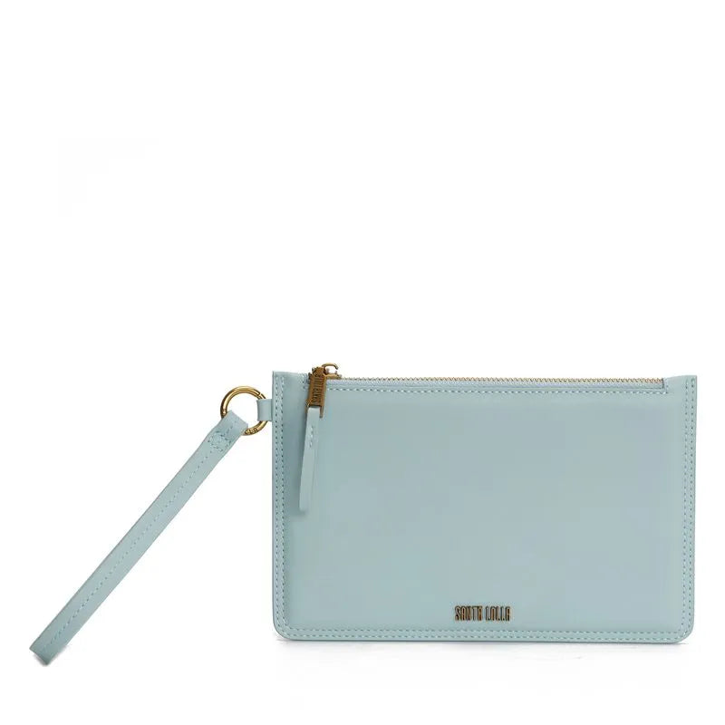 Clutch Material Atanado Azul