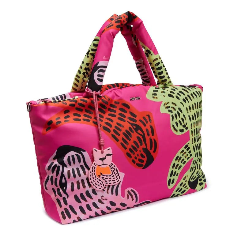 Bolsa Tote Rosa Neon Nylon Grande