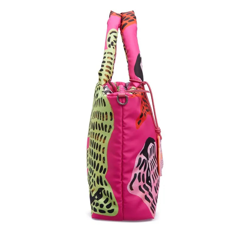 Bolsa Tote Rosa Neon Nylon Grande