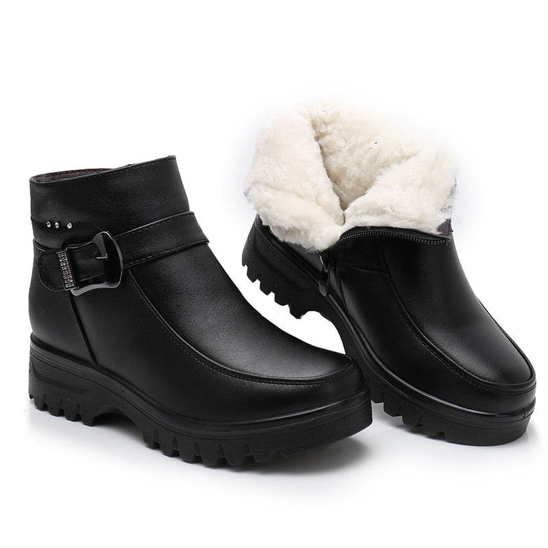 Bota Feminina Couro de Inverno Paris