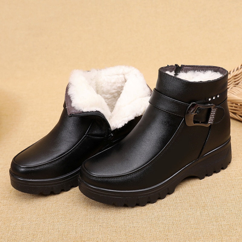 Bota Feminina Couro de Inverno Paris