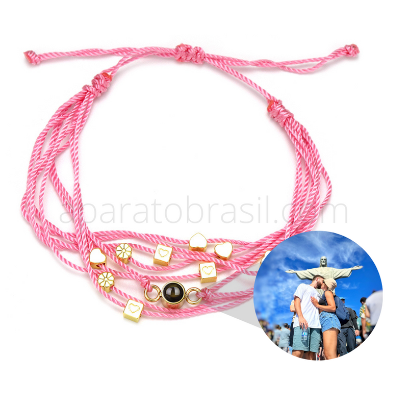 Pulseira com Foto Personalizada - Especial Dia dos Namorados