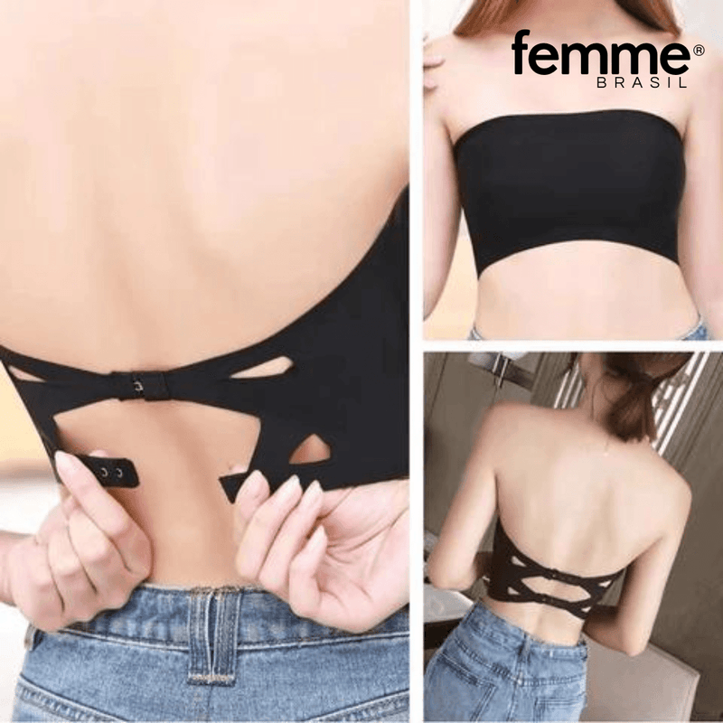 Sutiã Femme Comfort™ Slim - Tamanho Único Ajustável e Bojo Removível - COMPRE 1 E LEVE 3